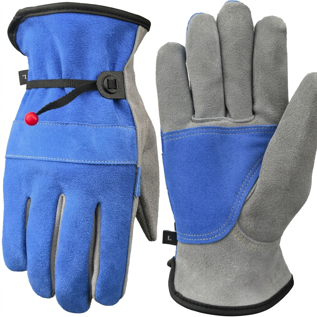 Greenhaus Gardening Premium Cowhide Leather Work Gloves for Gardening & Heavy-Duty Tasks
