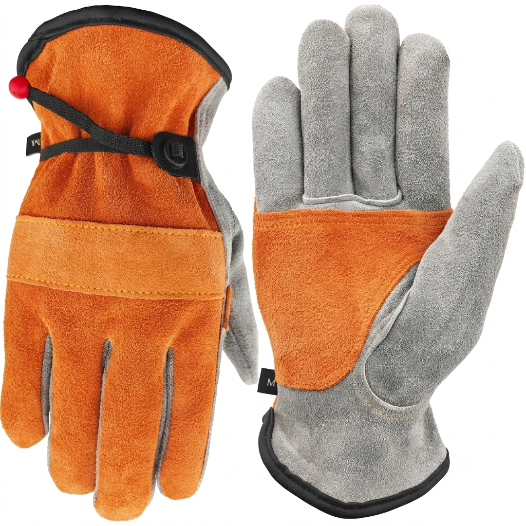 Greenhaus Gardening Premium Cowhide Leather Work Gloves for Gardening & Heavy-Duty Tasks