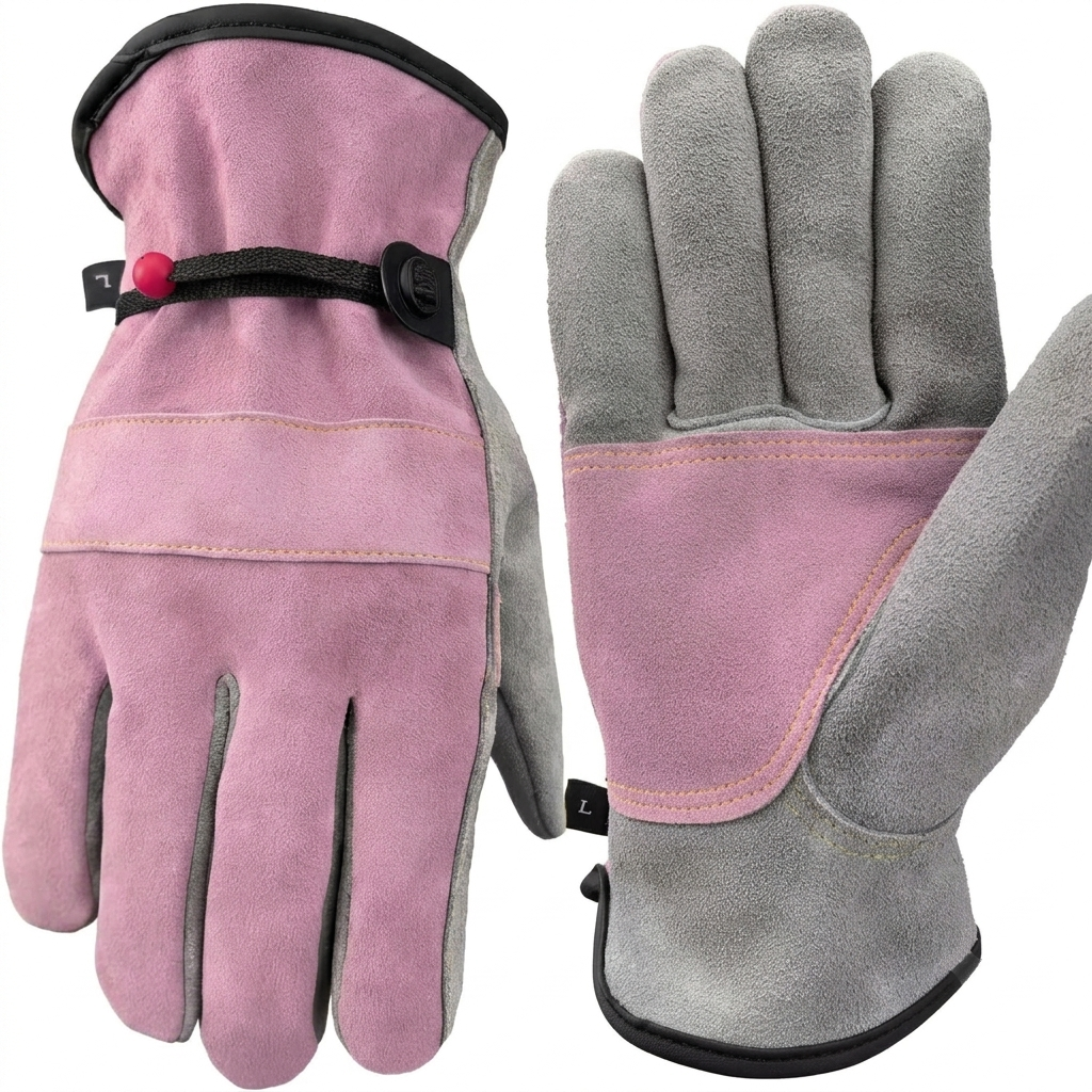 Greenhaus Gardening Premium Cowhide Leather Work Gloves for Gardening & Heavy-Duty Tasks