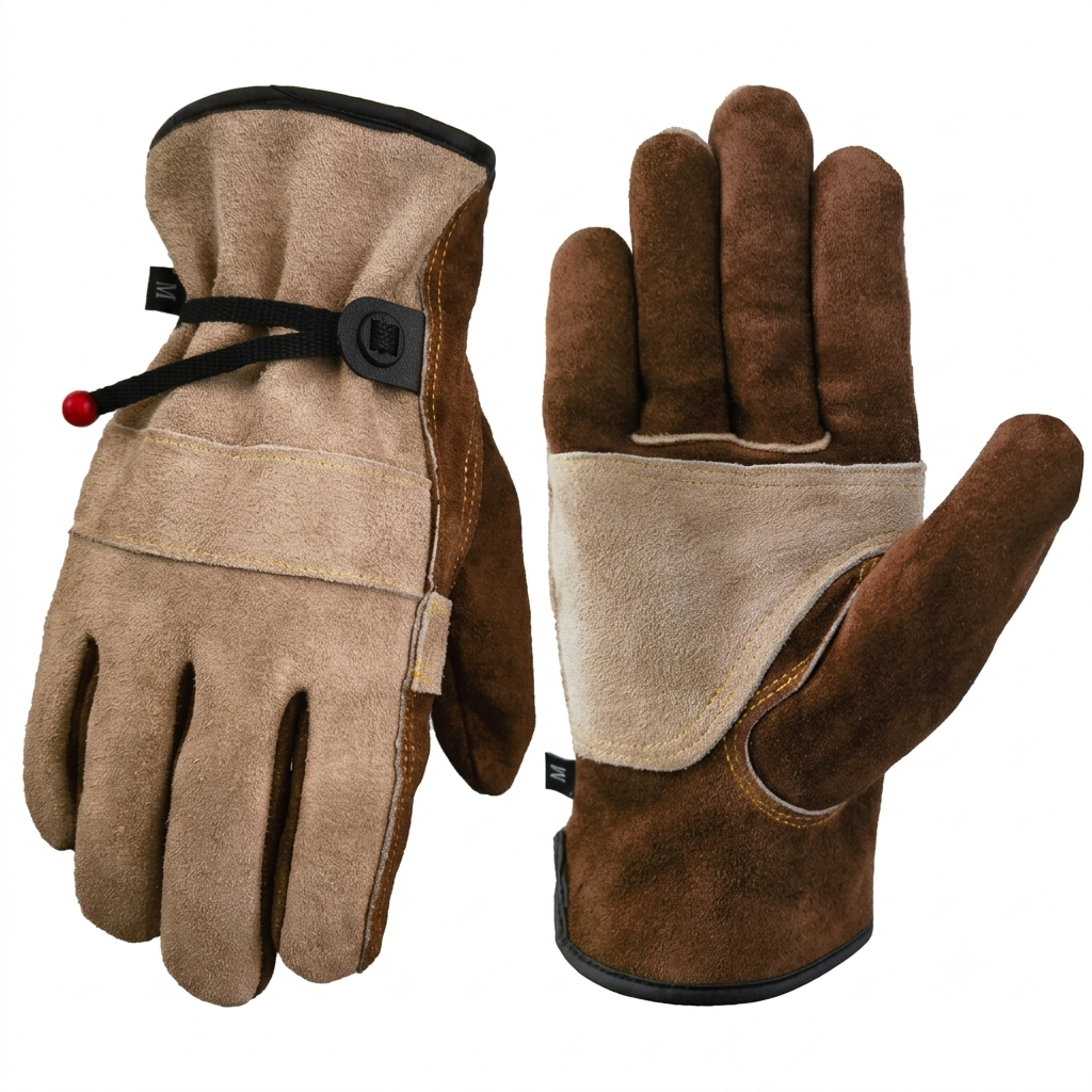 Greenhaus Gardening Premium Cowhide Leather Work Gloves for Gardening & Heavy-Duty Tasks