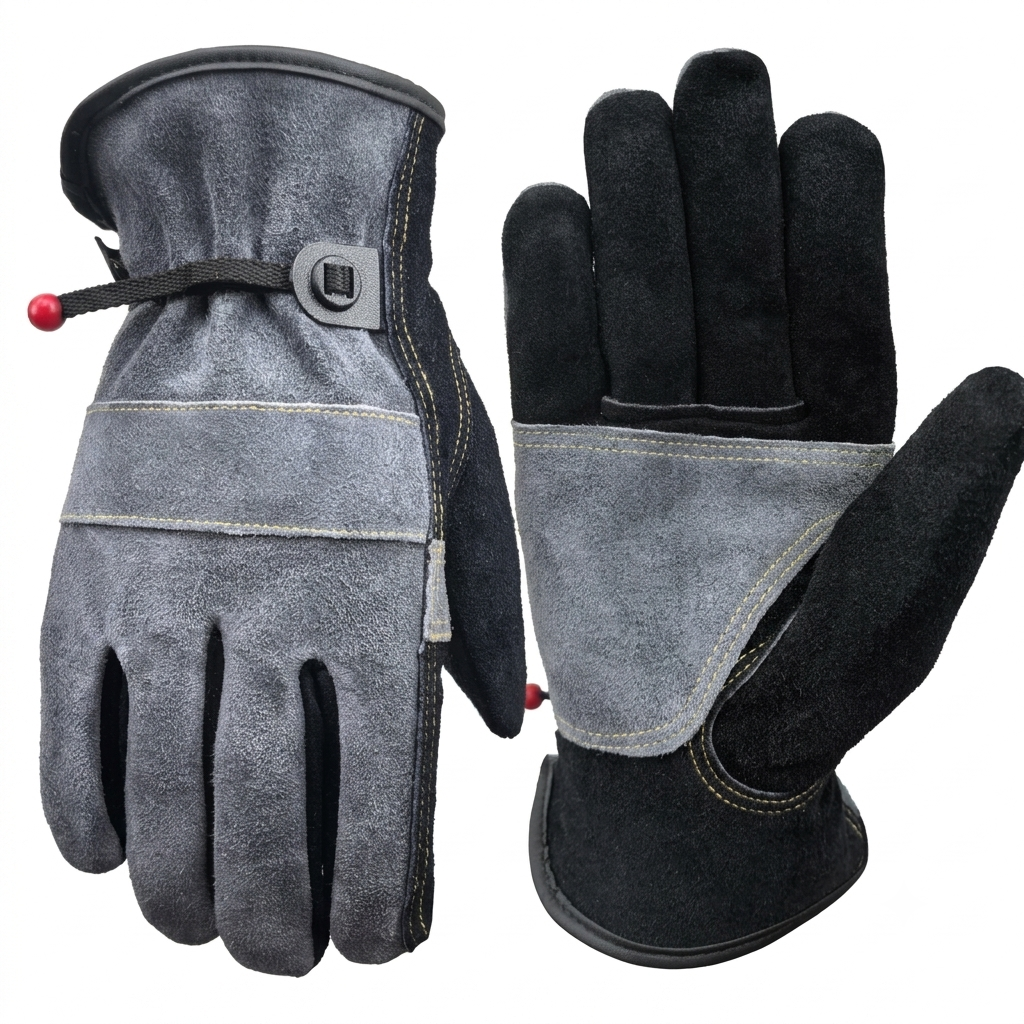 Greenhaus Gardening Premium Cowhide Leather Work Gloves for Gardening & Heavy-Duty Tasks