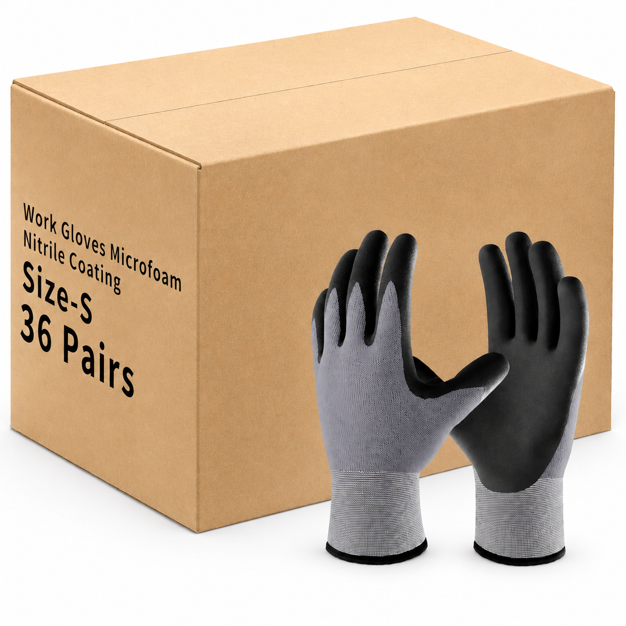 Greenhaus Gardening Microfoam Nitrile-Coated Work Gloves, Breathable Nylon Grip Gloves