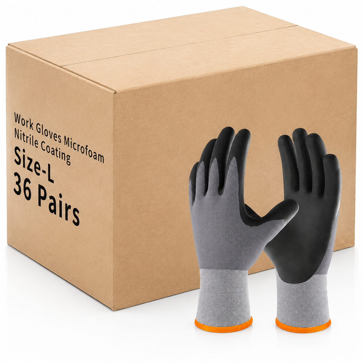 Greenhaus Gardening Microfoam Nitrile-Coated Work Gloves, Breathable Nylon Grip Gloves