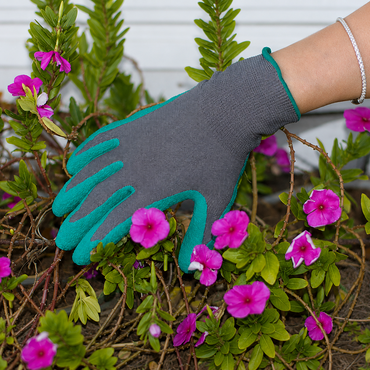 Greenhaus Gardening Coated Grip Gloves for Yard Chores and Tool Handling