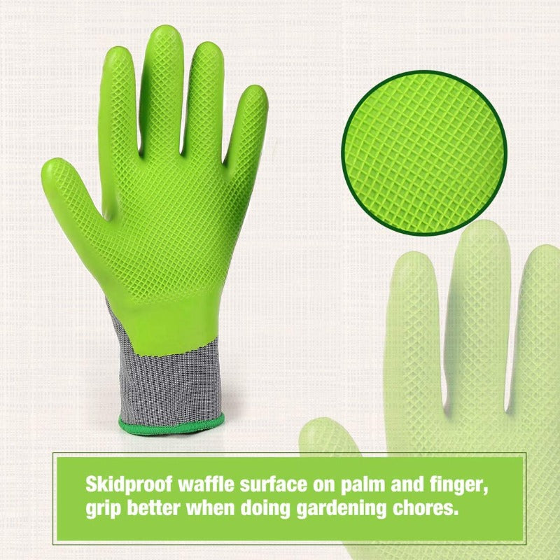 Greenhaus Gardening Coated Gardening and Work Gloves 6-Pack