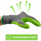 Greenhaus Gardening Coated Gardening and Work Gloves 6-Pack