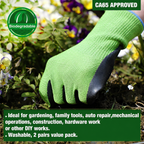 Greenhaus Gardening Coated Gardening and Work Gloves 6-Pack