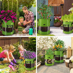 GreenHaus Gardening Heavy Duty Fabric Planter Bags for Potatoes & Vegetables