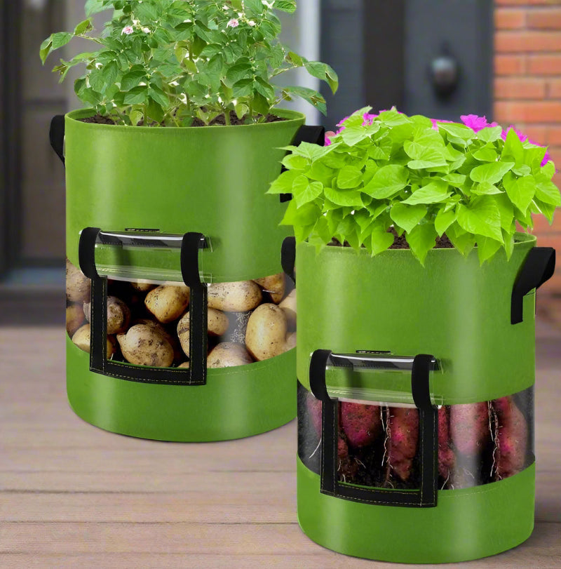 GreenHaus Gardening Heavy Duty Fabric Planter Bags for Potatoes & Vegetables