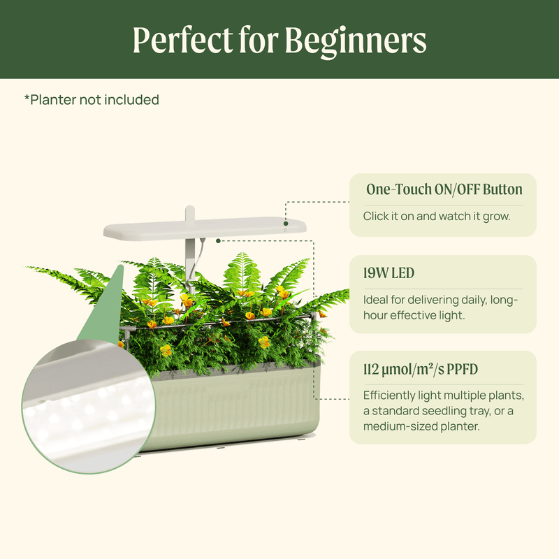 GreenHaus Gardening Full Spectrum Grow Light with Adjustable Height Stand