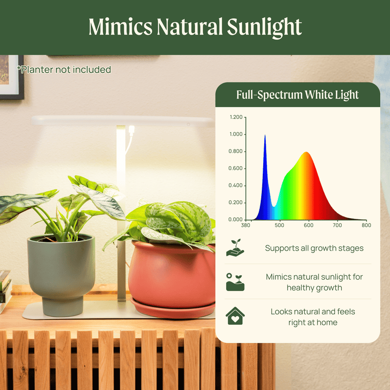 GreenHaus Gardening Full Spectrum Grow Light with Adjustable Height Stand
