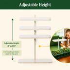 GreenHaus Gardening Full Spectrum Grow Light with Adjustable Height Stand