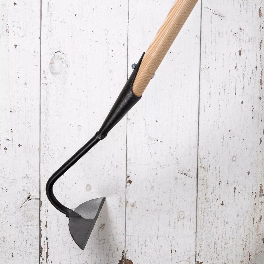 Greenhaus Gardening Heavy Duty Half-Moon Garden Hoe, Weed Removal Tool