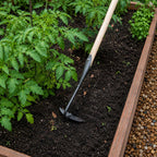 Greenhaus Gardening Heavy Duty Half-Moon Garden Hoe, Weed Removal Tool