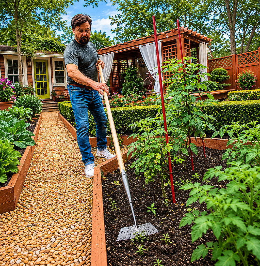 Greenhaus Gardening Dutch Hoe, Professional Garden Weeding & Soil Cultivation Tool
