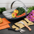 Greenhaus Gardening Vegetable Harvesting Set with Steel Trug and Pruner