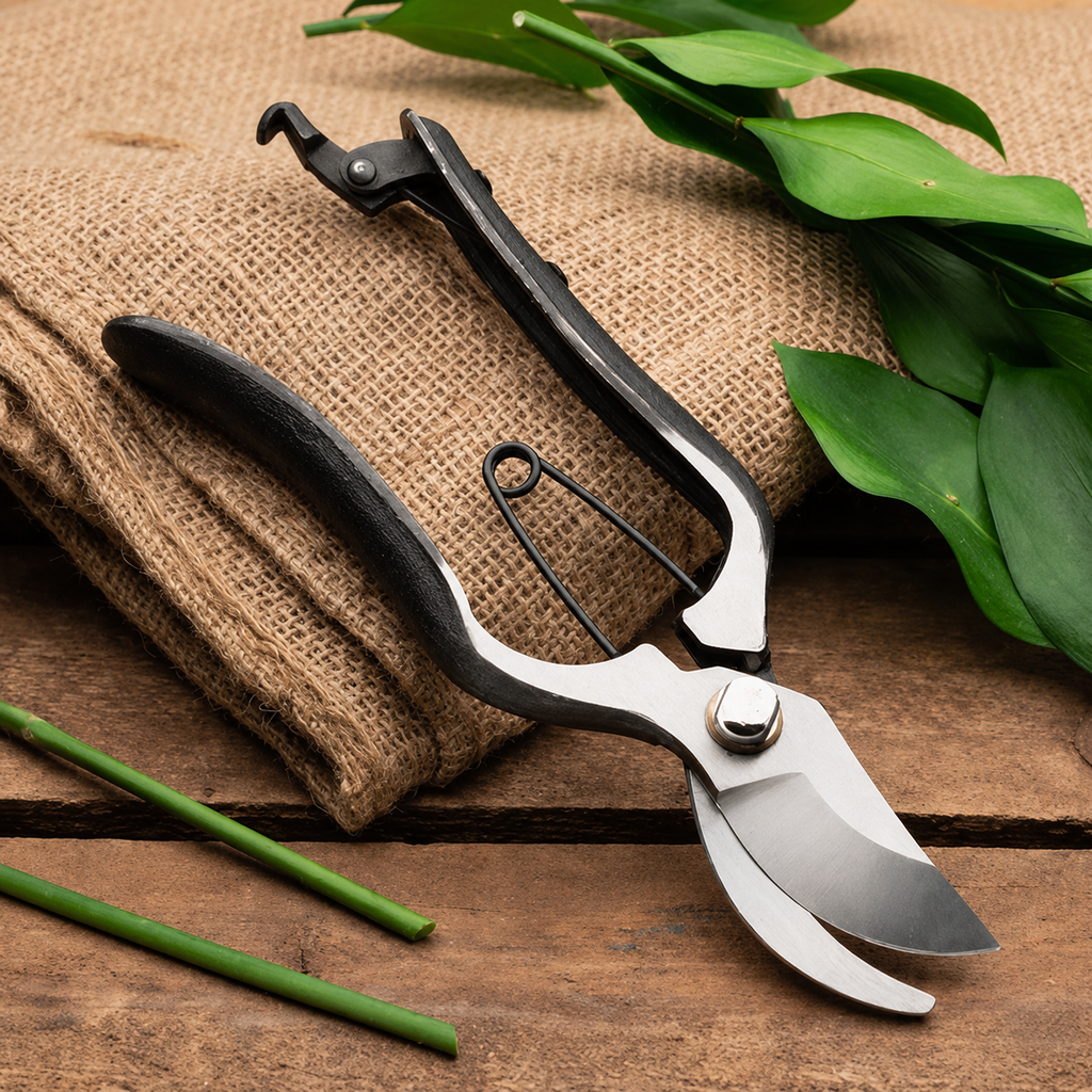 Greenhaus Gardening Vegetable Harvesting Set with Steel Trug and Pruner