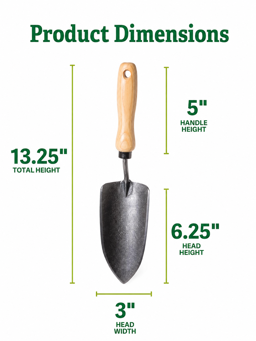Greenhaus Gardening Hand Garden Trowel, Durable Digging Tool
