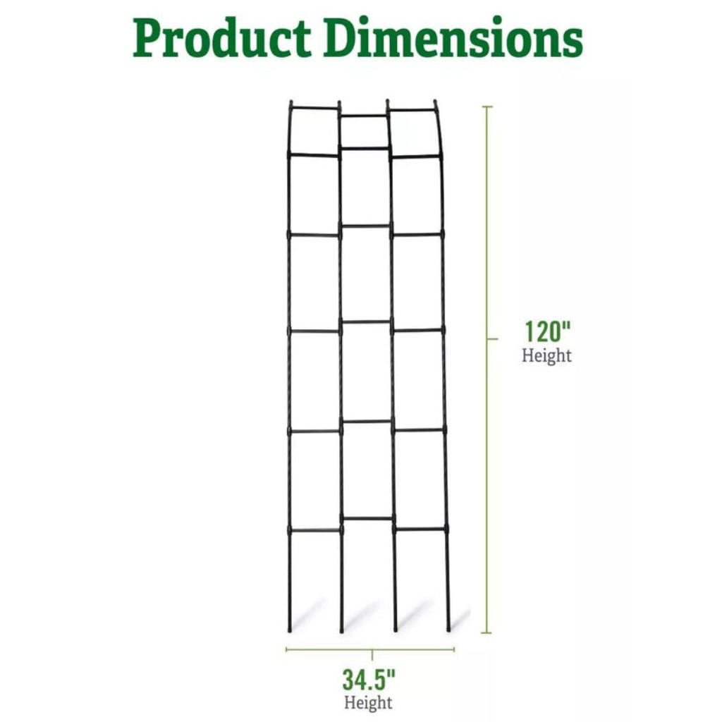 Greenhaus Gardening Garden Trellis Panel, Weatherproof Steel Vine Support