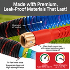 Greenhaus Gardening Expandable Garden Hose with Swivel Connector, 100 FT