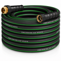 Greenhaus Gardening Heavy Duty 25ft Non-Expandable Garden Hose with Leak-Resistant Metal Fittings