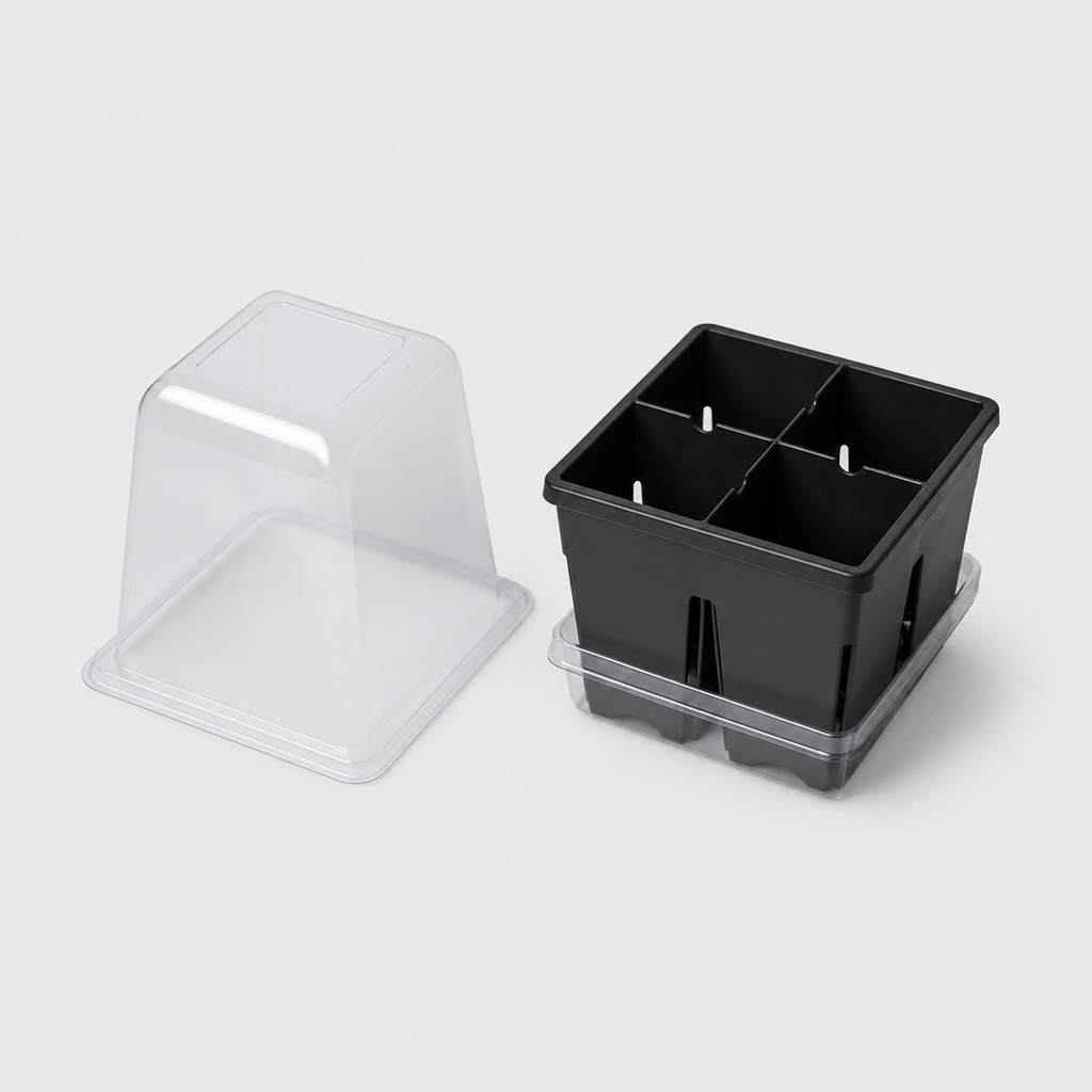 Greenhaus Gardening Humidity Domes and Bottom Trays for Strong Seedling Growth