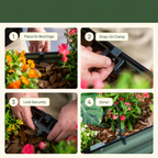 Greenhaus Gardening Irrigation Clamp Set, Snap-On Garden Bed Clips for Irrigation Kits