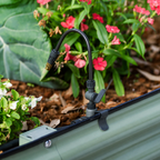 Greenhaus Gardening Irrigation Clamp Set, Snap-On Garden Bed Clips for Irrigation Kits