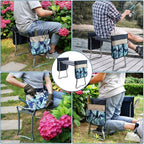 GreenHaus Gardening Multi-Function Garden Kneeler Seat with Side Storage Pockets