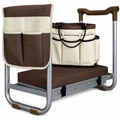 Greenhaus Gardening Premium Foldable Garden Kneeler & Seat with Detachable Cushion and Dual Tool Storage Bags