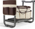 Greenhaus Gardening Heavy-Duty Foldable Garden Kneeler & Seat with Tool Tote and Side Organizer