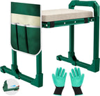 Greenhaus Gardening Foldable Garden Kneeler & Seat with Extendable Legs and Thick EVA Cushion