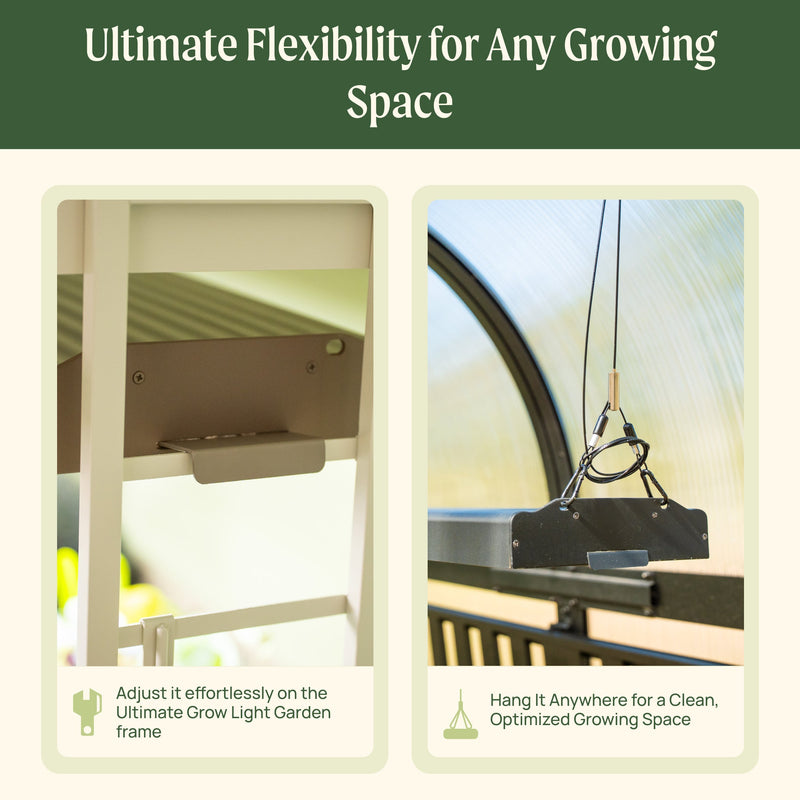 GreenHaus Gardening LED Grow Light Bar with Full Spectrum & Smart Preset Modes