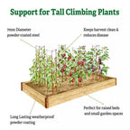 Greenhaus Gardening Pepper & Eggplant Stackable Stakes Set of 3, Plant Supports
