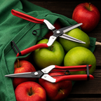 Greenhaus Gardening Spring-Loaded Fruit Scissors with PVC Steel Handle