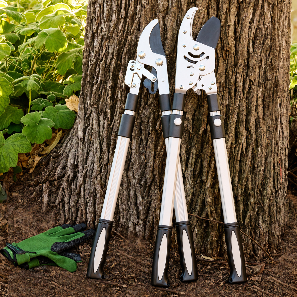 Greenhaus Gardening Heavy Duty Extendable Lopper Set