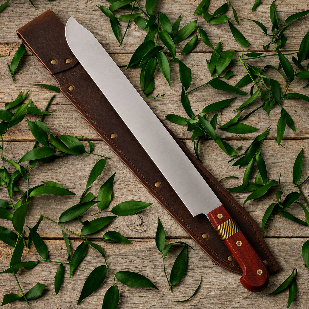 Greenhaus Gardening Trail Clearing Machete with Leather Sheath