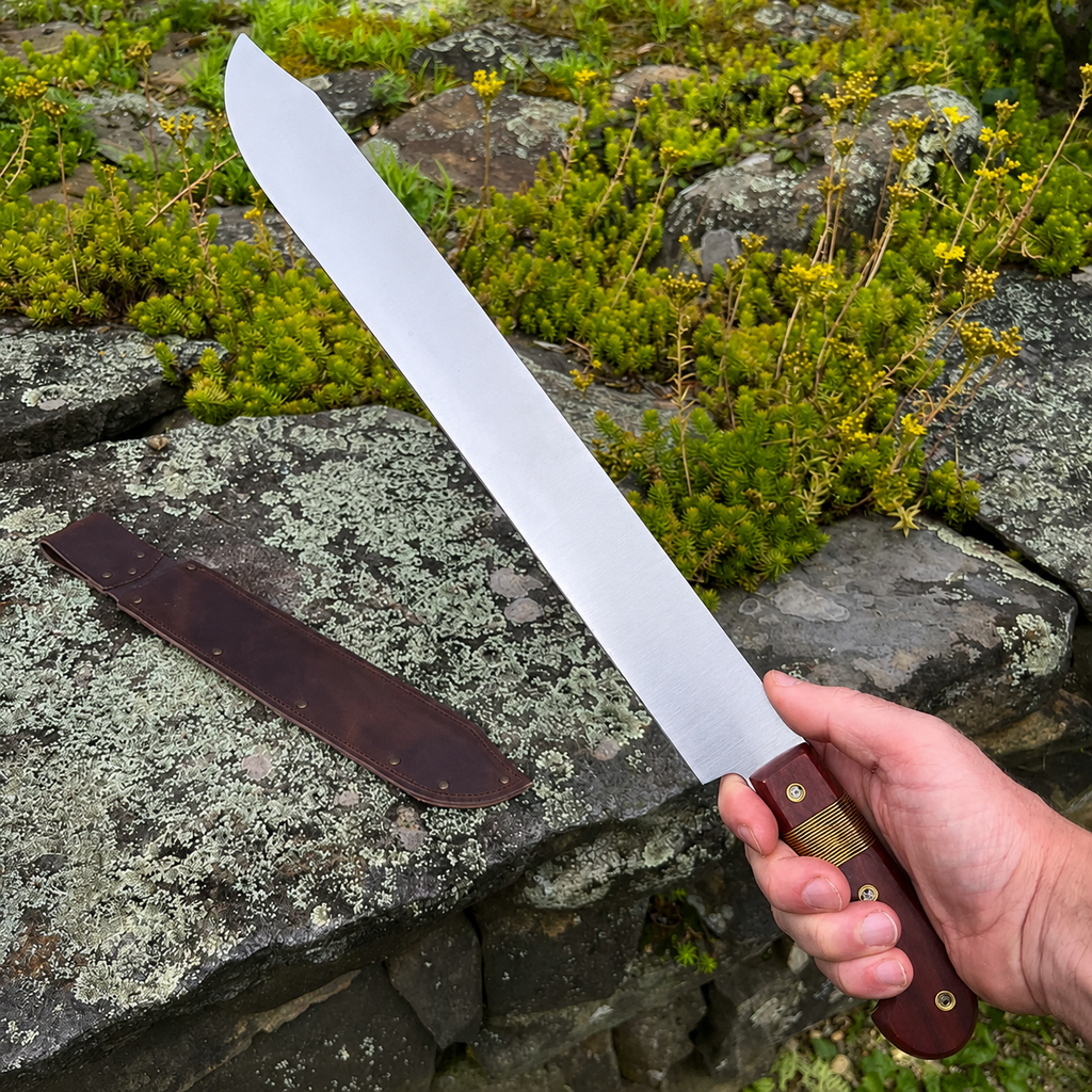 Greenhaus Gardening Trail Clearing Machete with Leather Sheath