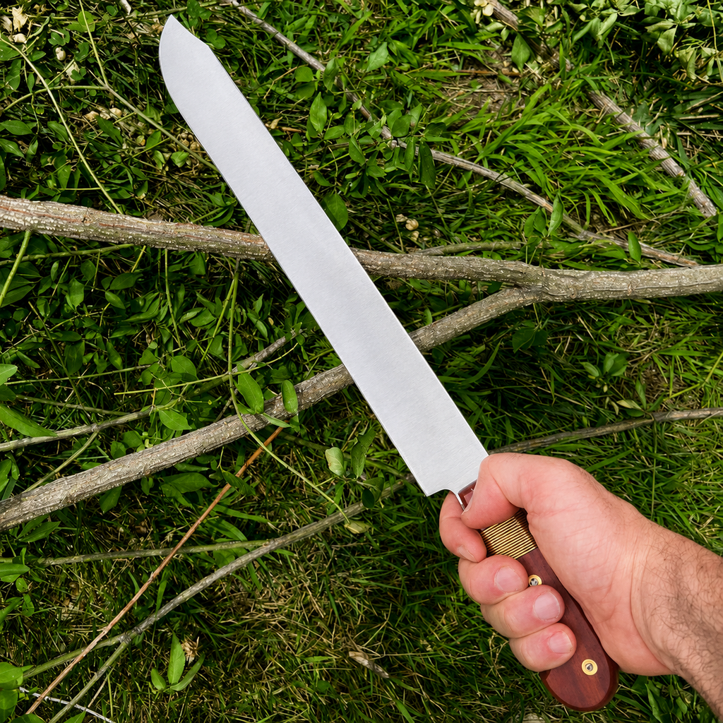 Greenhaus Gardening Trail Clearing Machete with Leather Sheath