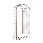Greenhaus Gardening Garden Arbor, Meandering Steel Arch Trellis for Climbing Plants