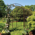 Greenhaus Gardening Garden Arbor, Meandering Steel Arch Trellis for Climbing Plants