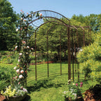 Greenhaus Gardening Garden Arbor, Meandering Steel Arch Trellis for Climbing Plants
