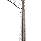 Greenhaus Gardening Garden Arbor, Meandering Steel Arch Trellis for Climbing Plants