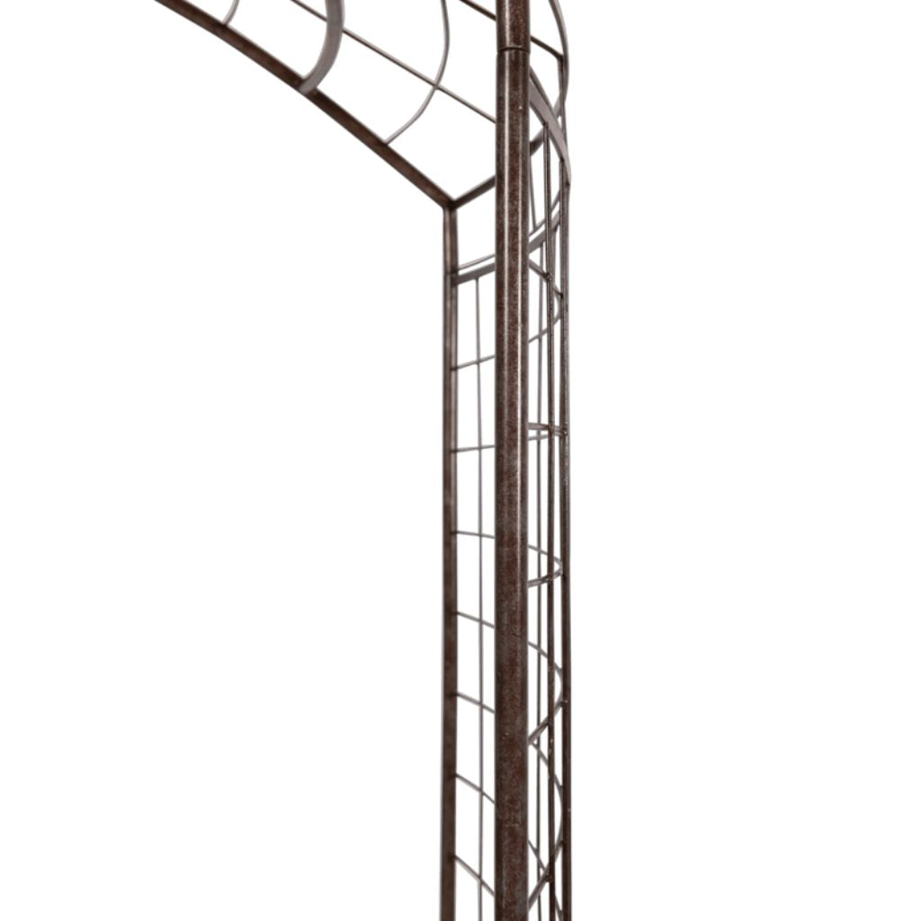 Greenhaus Gardening Garden Arbor, Meandering Steel Arch Trellis for Climbing Plants