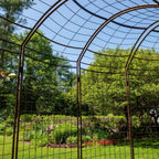 Greenhaus Gardening Garden Arbor, Meandering Steel Arch Trellis for Climbing Plants