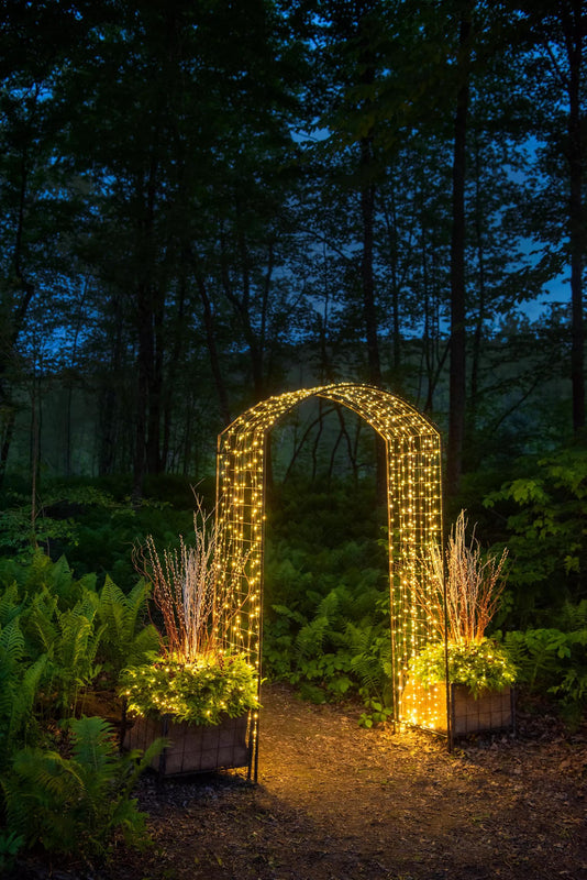 Greenhaus Gardening Tall Garden Arch Trellis, Durable Metal Plant Climbing Frame