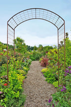 Greenhaus Gardening Tall Garden Arch Trellis, Durable Metal Plant Climbing Frame