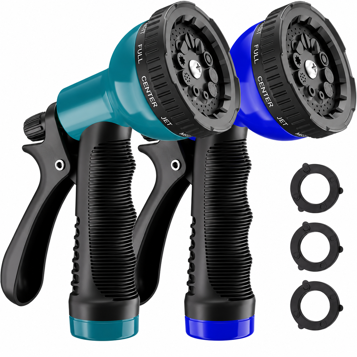Greenhaus Gardening 2-Pack Garden Hose Nozzles with 10 Spray Patterns