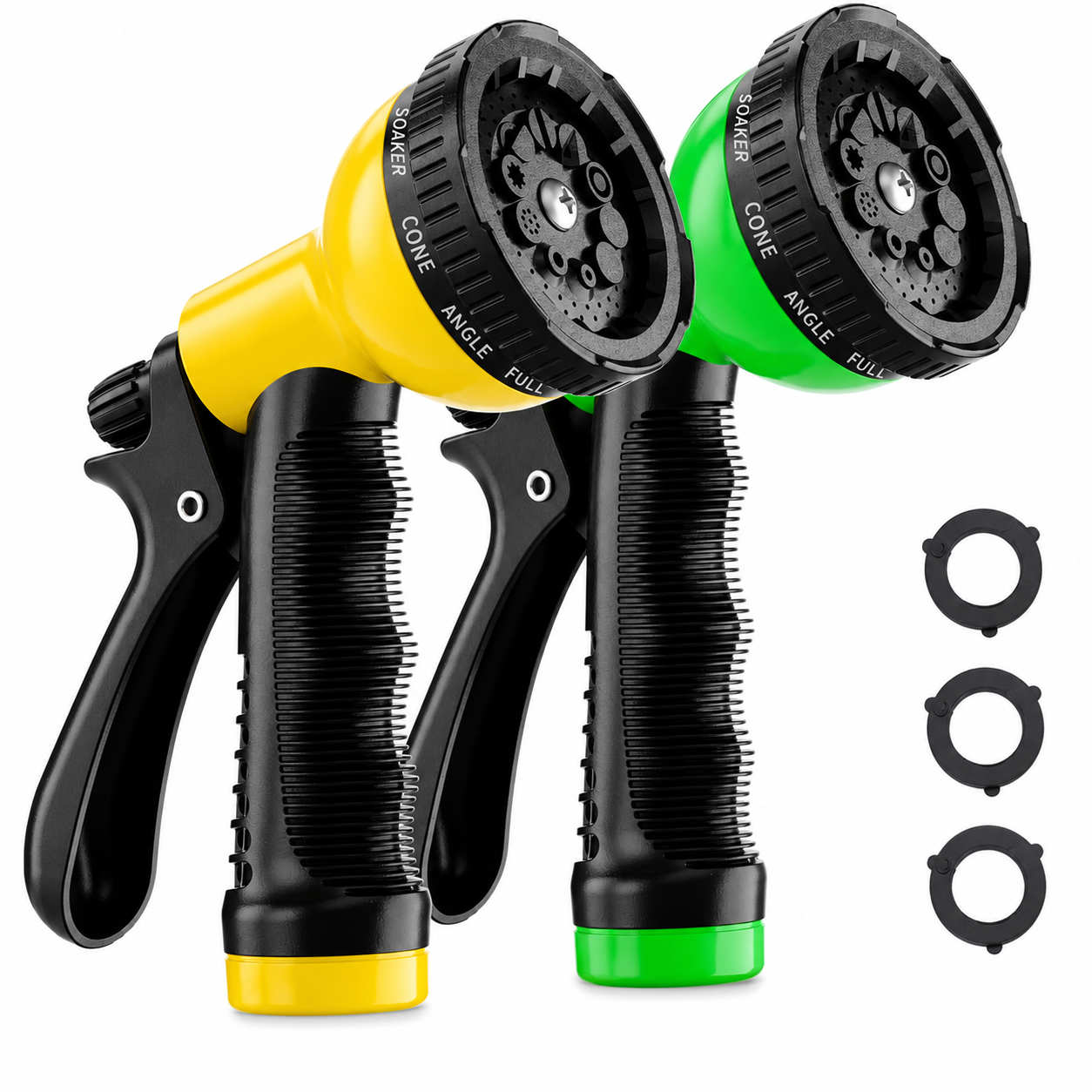 Greenhaus Gardening 2-Pack Garden Hose Nozzles with 10 Spray Patterns