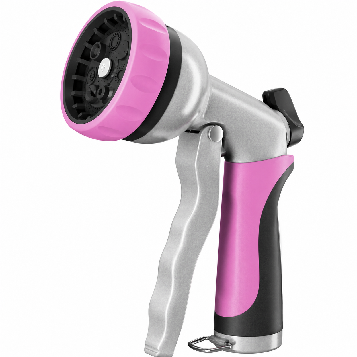 Greenhaus Gardening Heavy-Duty Metal Garden Hose Nozzle with 7 Spray Patterns